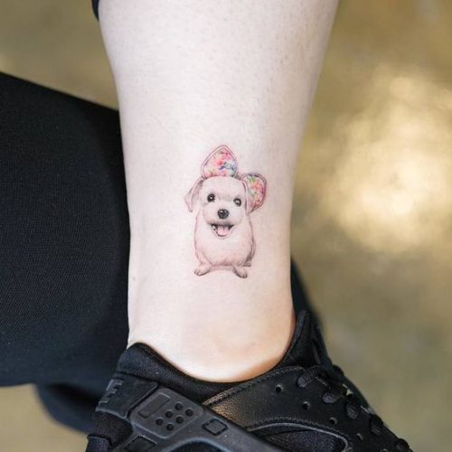 20 Dog Tattoo Ideas on Foot
