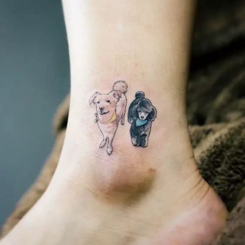 20 Dog Tattoo Ideas on Foot