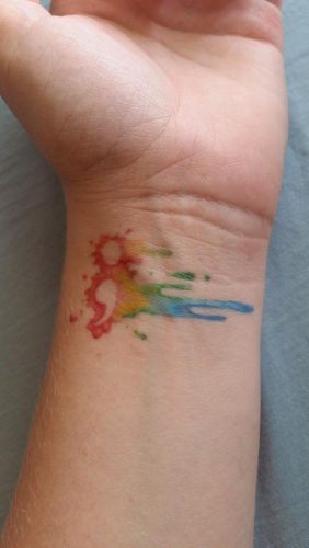 22 Small Colorful Tattoos Ideas