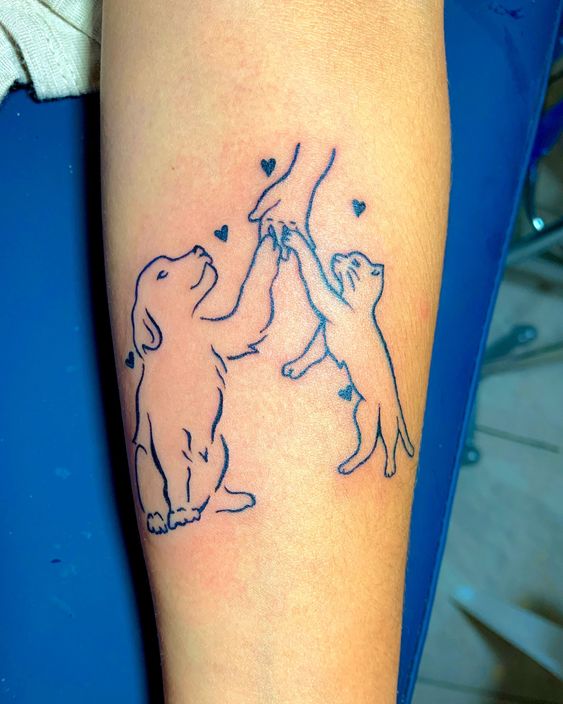 22 Cat and Dog Tattoo Ideas: Express Your Love for Pets in Ink