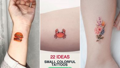 22 Small Colorful Tattoos Ideas