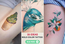 33 Bold Color Tattoo Ideas