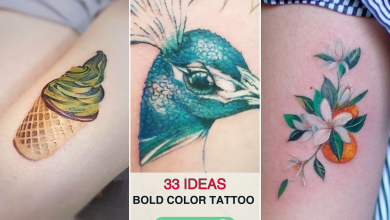 33 Bold Color Tattoo Ideas