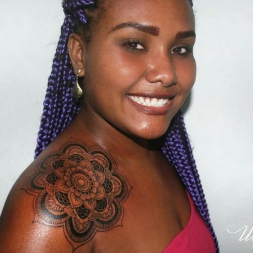 Bold 19 Color Tattoo Ideas for Black Skin