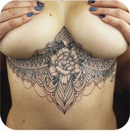24 Elegant Under Breast Tattoo Ideas for Women