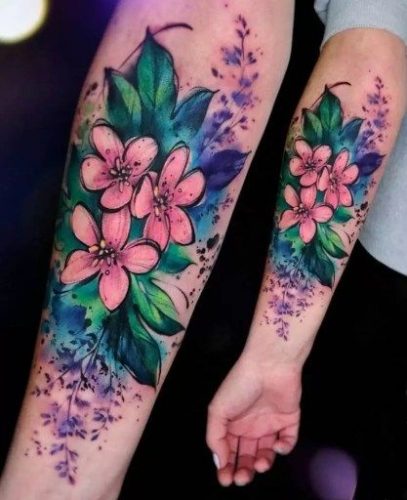 17 Watercolor Tattoo Sleeve Inspiration