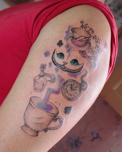 15 Cheshire Cat Tattoo Ideas for Whimsical Souls