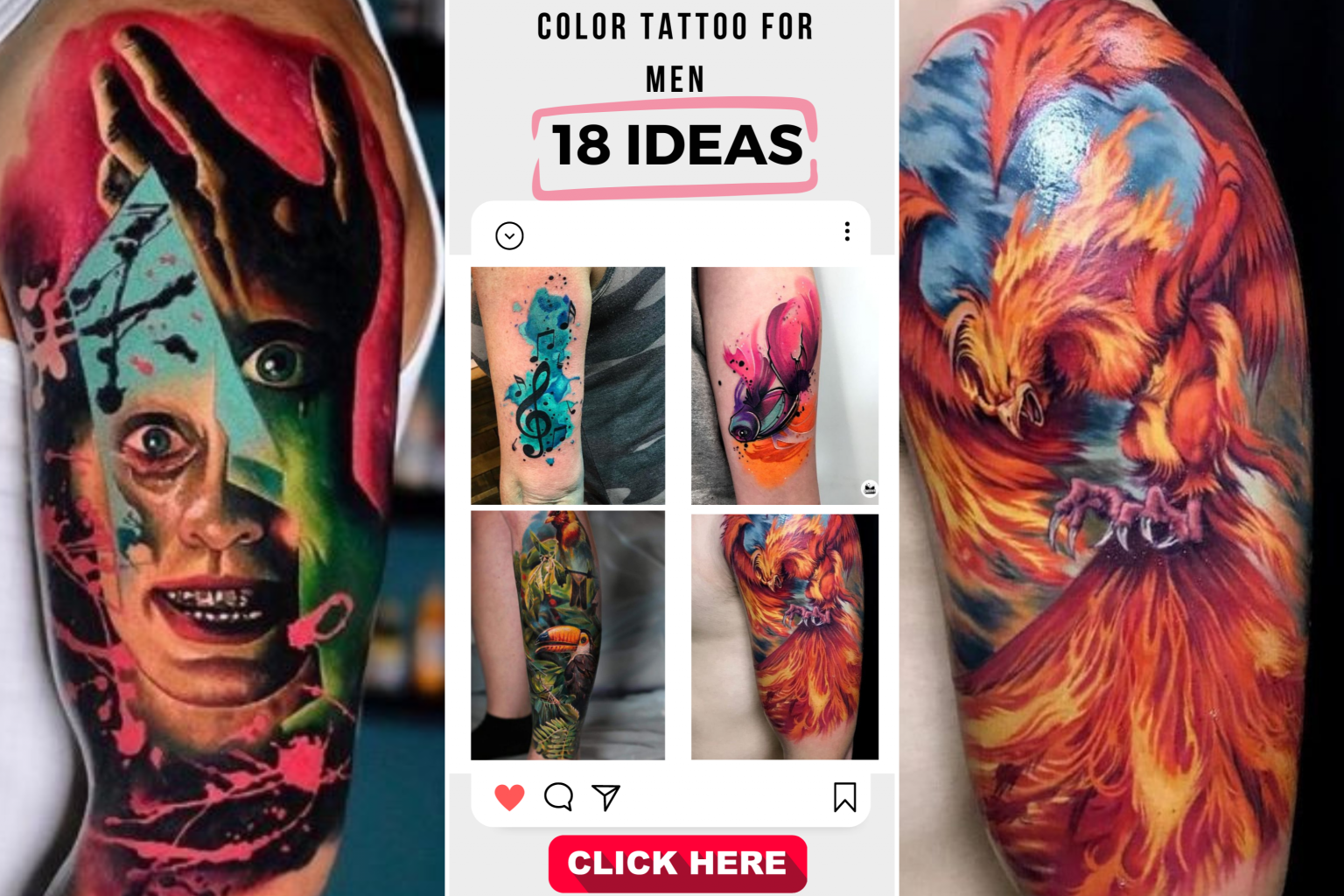 Bold and Brilliant 18 Color Tattoo Ideas for Men