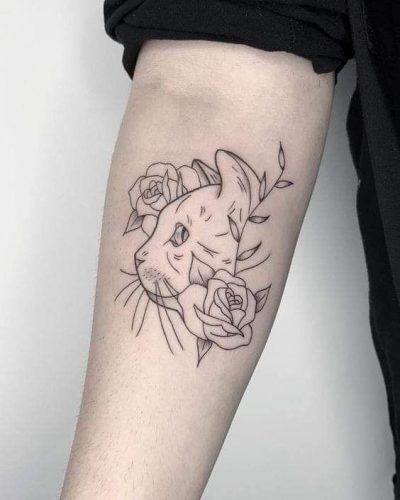 17 Line Art Cat Tattoo Ideas