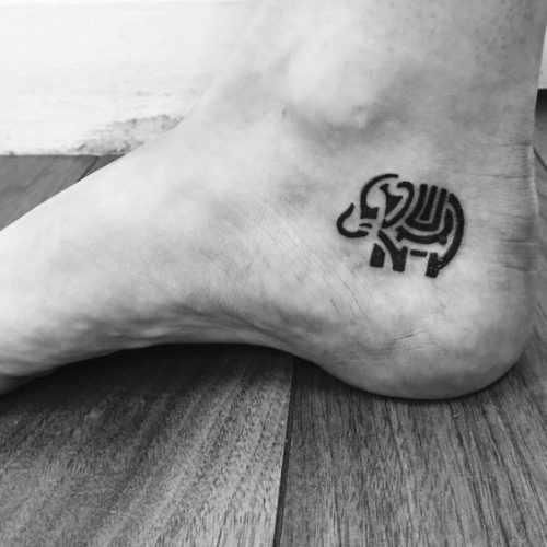 19 Elephant Ankle Tattoos Ideas