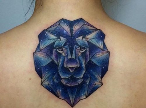 27 Geometric Lion Tattoo: Striking Designs with Angular Elements