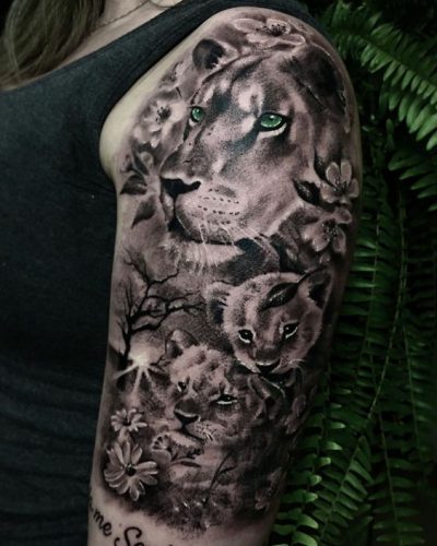 24 Lion Tattoo Half Sleeve: Showcase Power and Artistry