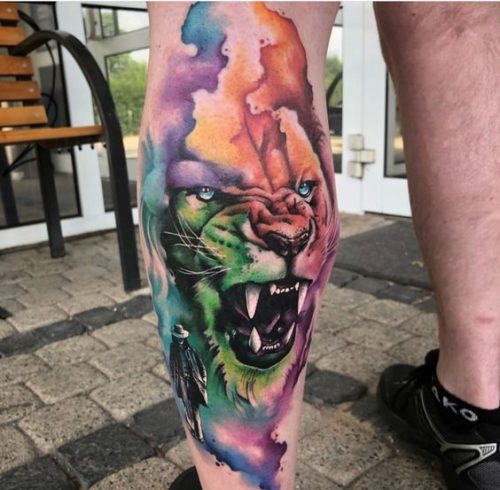Watercolor Lion Tattoo: 20 Vibrant and Artistic Designs