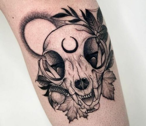 19 Cat Skull Tattoo Ideas