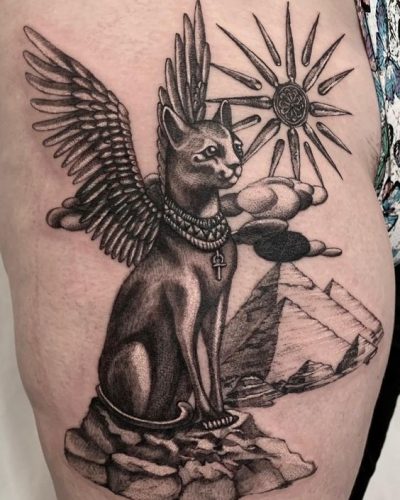 23 Egyptian Cat Tattoo Ideas