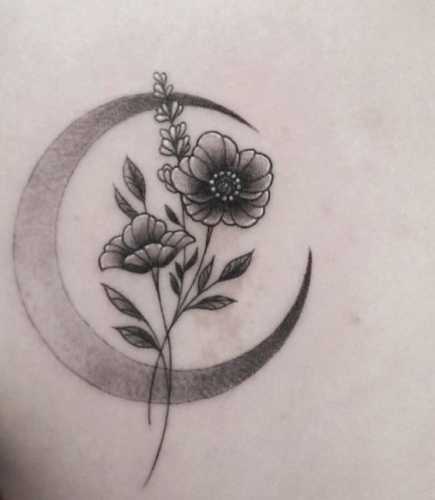 20 Moon Flower Tattoo Ideas: Graceful and Mystical Floral Designs
