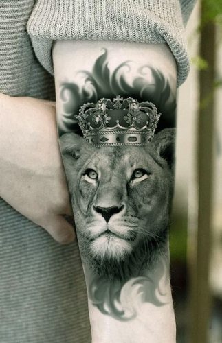 Regal and Majestic: 22 Lion Tattoo with Crown Ideas