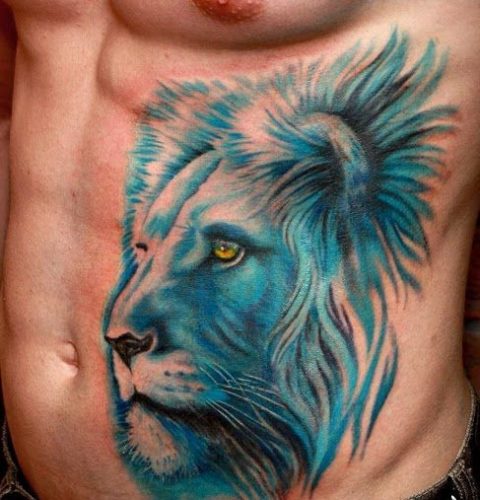 Expressive and Bold: 18 Lion Tattoo on Ribs