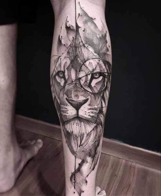Leg Lion Tattoo: 22 Dynamic Designs for a Daring Look - Welcome to ...