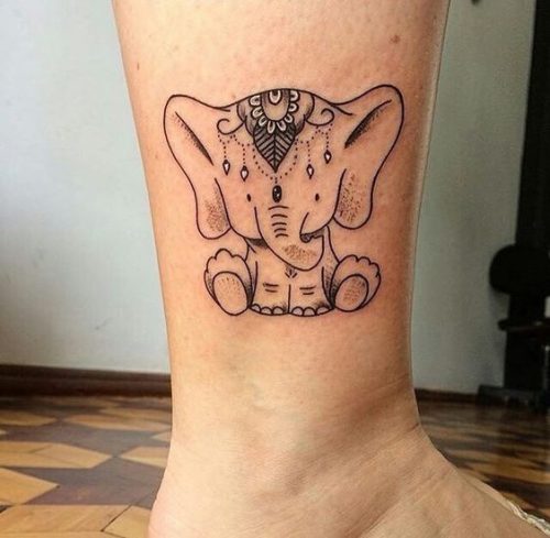 18 Elephant Tattoos Simple Ideas