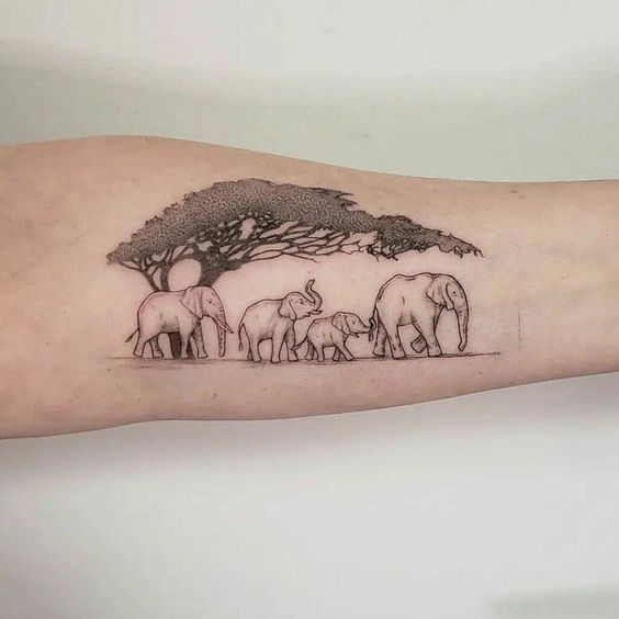 19 Family Elephant Tattoo Ideas: Symbolic Designs for a Lasting Tribute