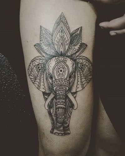 20 Elephant Tattoos on the Hip Ideas