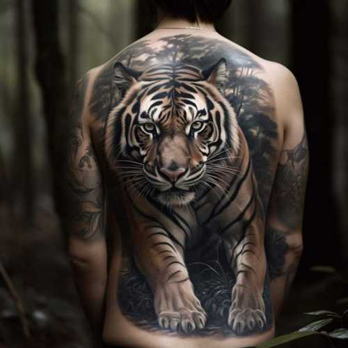 21 Tiger Tattoo on Back Ideas