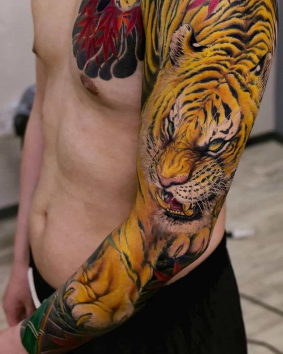 25 Striking Tiger Tattoo on Arm Ideas: Embrace the Roar of Power