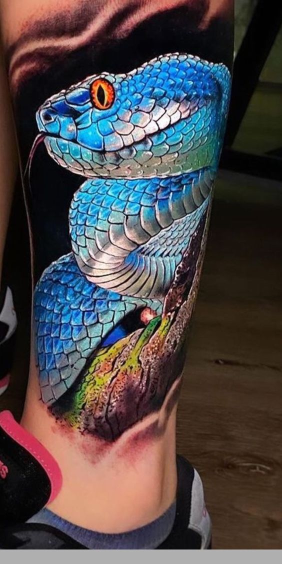 25 Ideas Embracing Color in Snake Tattoo Designs - besttattoo.wiki ...