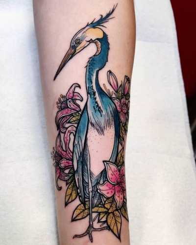 21 Heron Tattoo Ideas