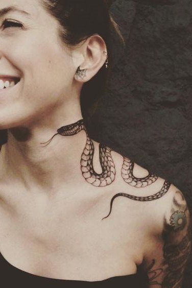 21 Snake Tattoo Neck Ideas for a Unique Touch - Welcome to Fashion ...
