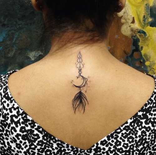 23 Small Spine Tattoos Ideas for Women