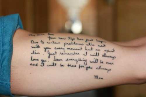 27 Handwriting Tattoo Ideas
