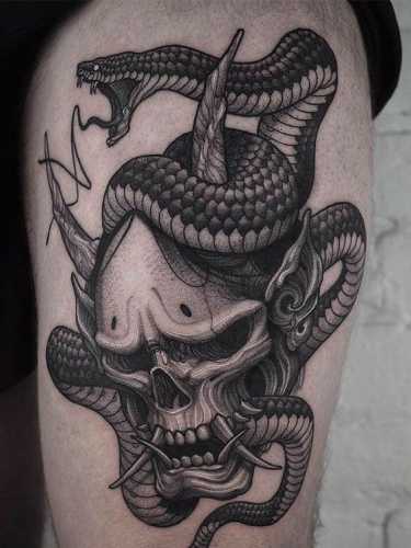 29 Snake Tattoo Design for Men Ideas