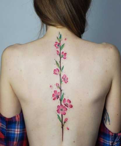 23 Small Spine Tattoos Ideas for Women