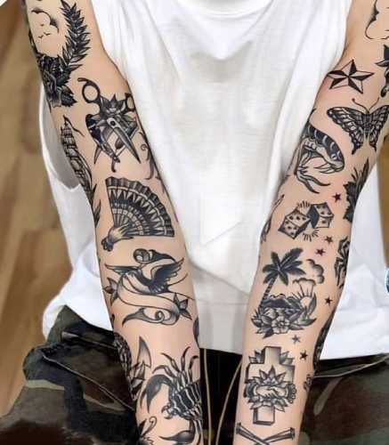 20 Patchwork Tattoo Ideas for Men: Unique and Artistic Ink