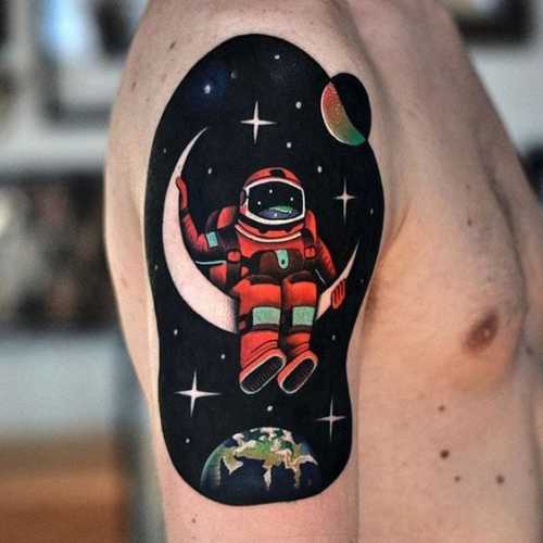 27 Astronaut Tattoo Ideas