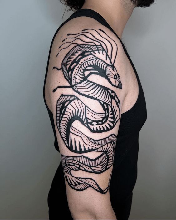 20 Celebrating with Symbolic Snake Tattoos - Welcome to Fashion ...