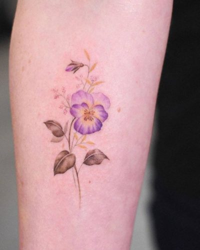 Discover the Charm of February Birth Flower Tattoos: Violets &#038; Primroses Ink Ideas