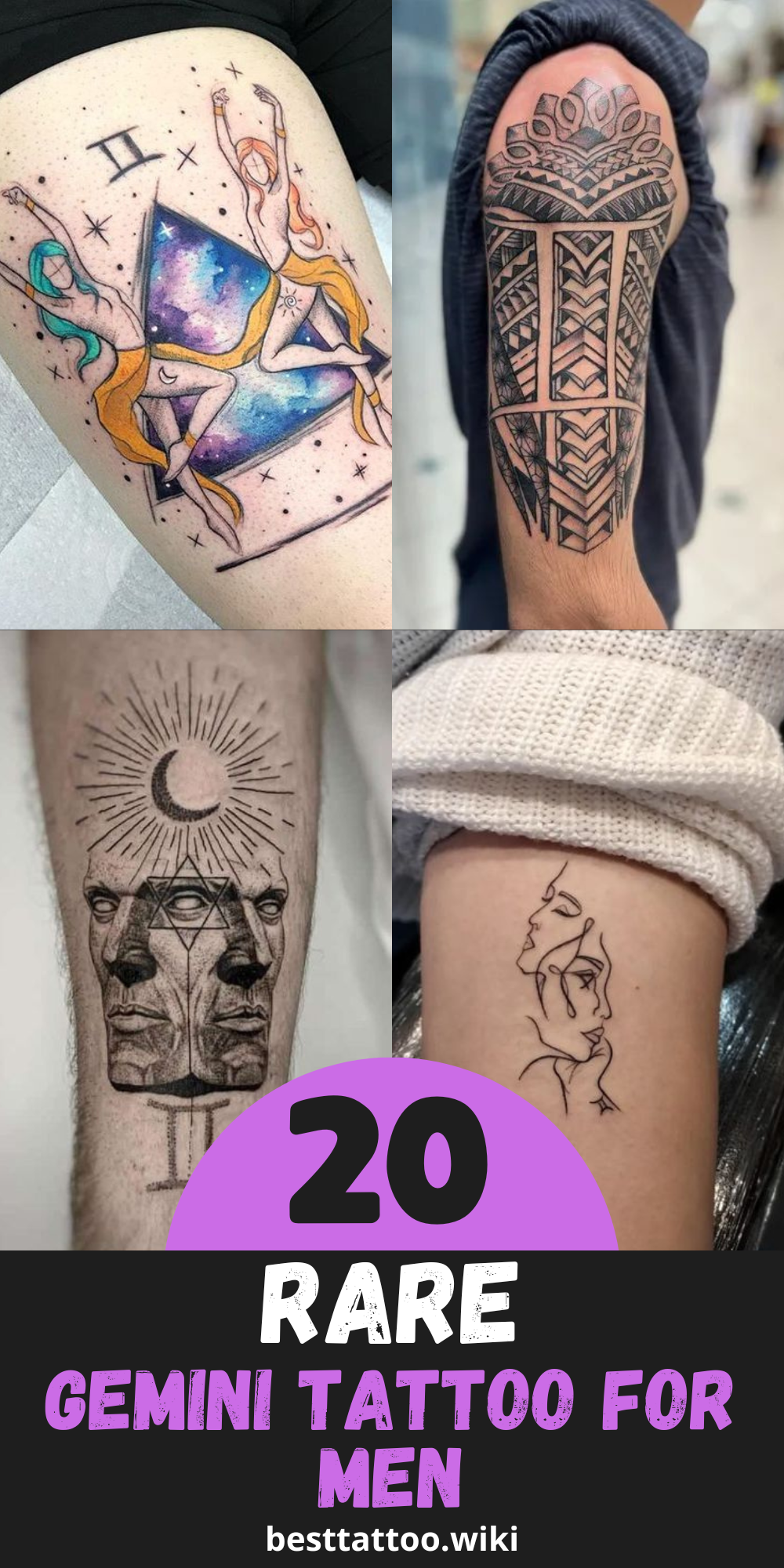 Explore the Top 20 Gemini Tattoo Designs for Men in 2024: Unveiling ...