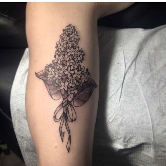 Elegant Lilac Tattoo Black and White 15 Ideas for 2024: Embrace ...