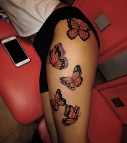 Stunning 2025 Butterfly Tattoo Thigh Designs for Women &#038; Men &#8211; Ideas from Simple to Large