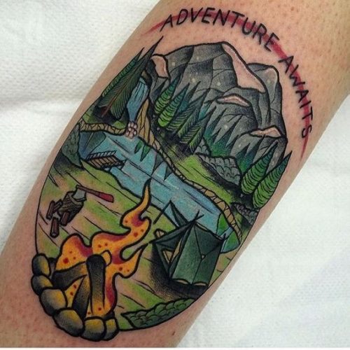 Discover the Great Outdoors on Your Skin: 20 Inspiring Camping Tattoo Designs for Nature Lovers in 2025