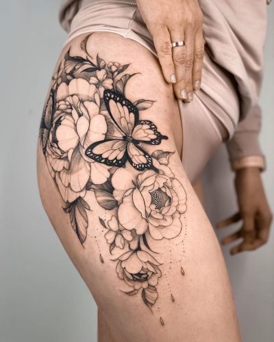 Stunning 2025 Butterfly Tattoo Thigh Designs for Women &#038; Men &#8211; Ideas from Simple to Large