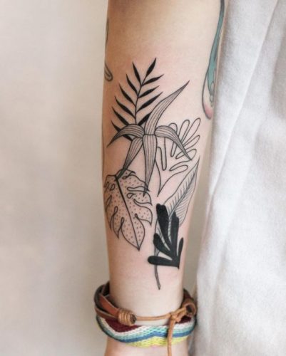 Explore 20 Lush Tropical Leaves Tattoo Ideas &#8211; Perfect for Nature Lovers in 2025