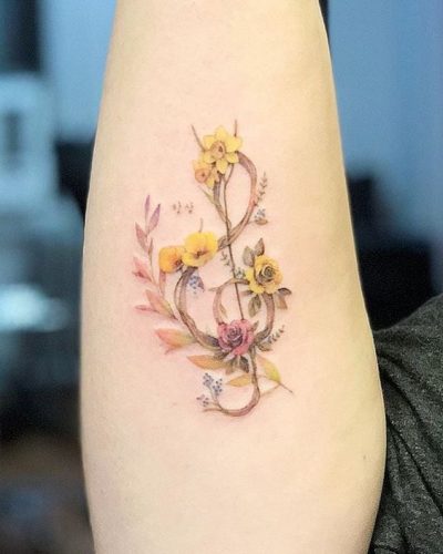 Unique Treble Clef Tattoo Ideas 2025: Discover Designs for Music Lovers&#8217; Ankles, Wrists &#038; More!