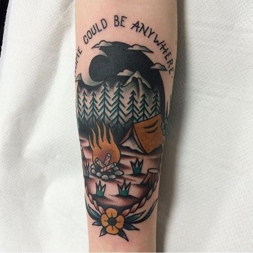 Discover the Great Outdoors on Your Skin: 20 Inspiring Camping Tattoo Designs for Nature Lovers in 2025