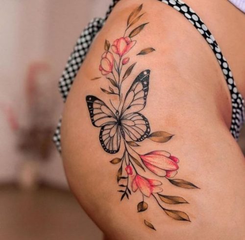 Stunning 2025 Butterfly Tattoo Thigh Designs for Women &#038; Men &#8211; Ideas from Simple to Large