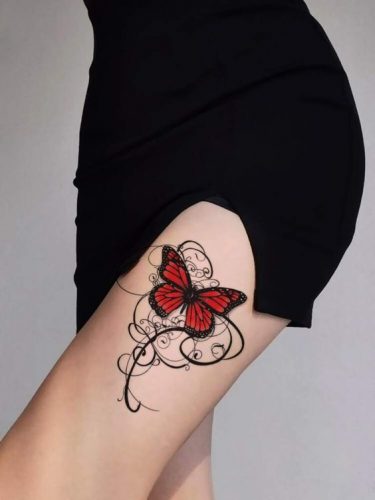 Stunning 2025 Butterfly Tattoo Thigh Designs for Women &#038; Men &#8211; Ideas from Simple to Large