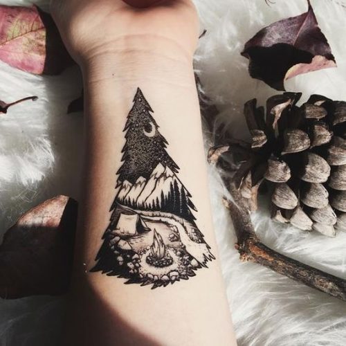 Discover the Great Outdoors on Your Skin: 20 Inspiring Camping Tattoo Designs for Nature Lovers in 2025